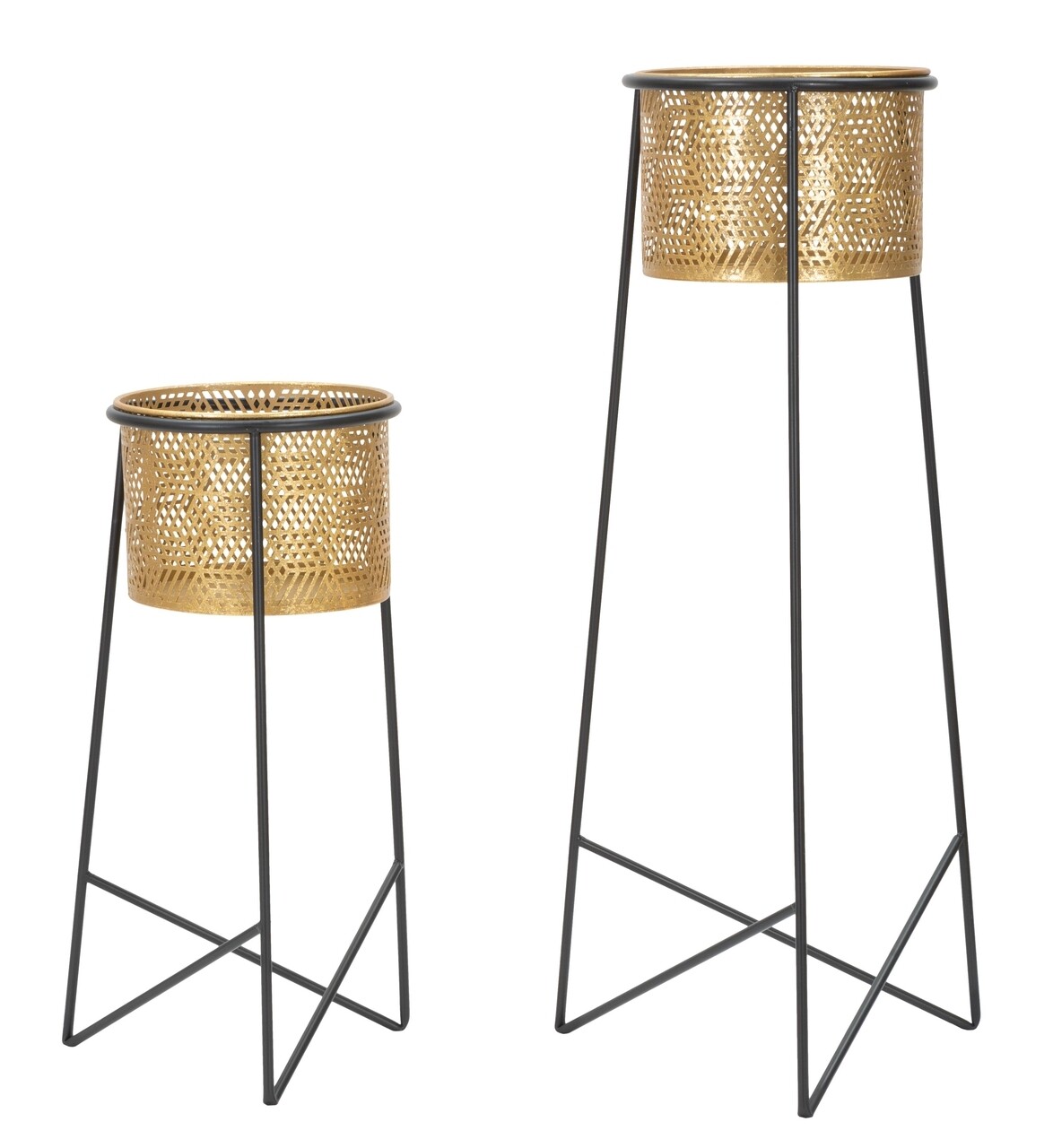 Set 2 ghivece Couple Exy, Mauro Ferretti, Ø 37x76 - 27x51 cm, fier - imagine 7